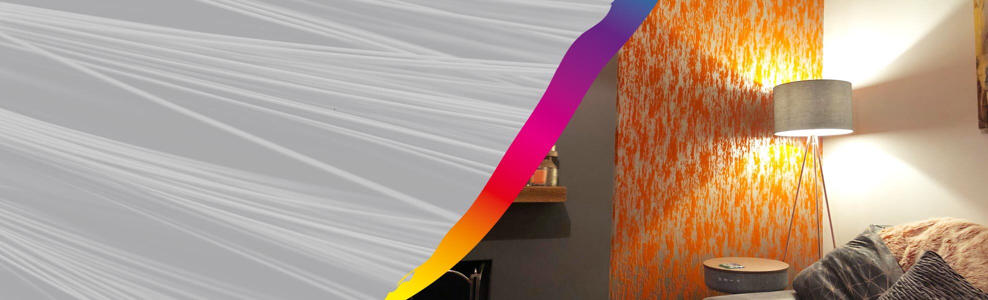 Standing lamp by the sofa